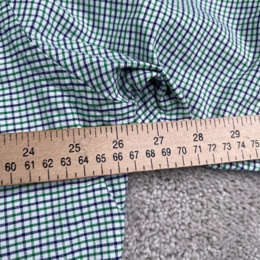 Ralph Lauren Shirt Mens XL Green Blue Micro Check Classic Fit Button Down Oxford - Picture 9 of 12